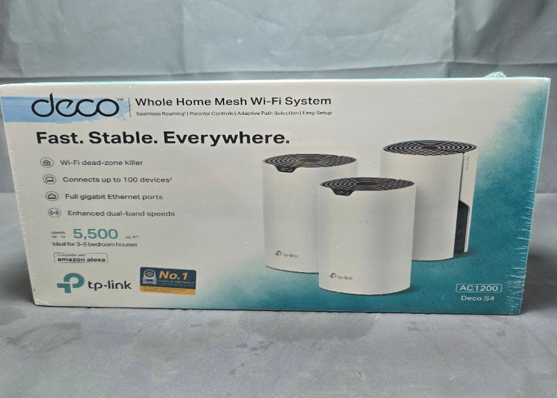 Set 3 Router Repetidor Dual Ac1200 Tp Link Deco S4 Blanco