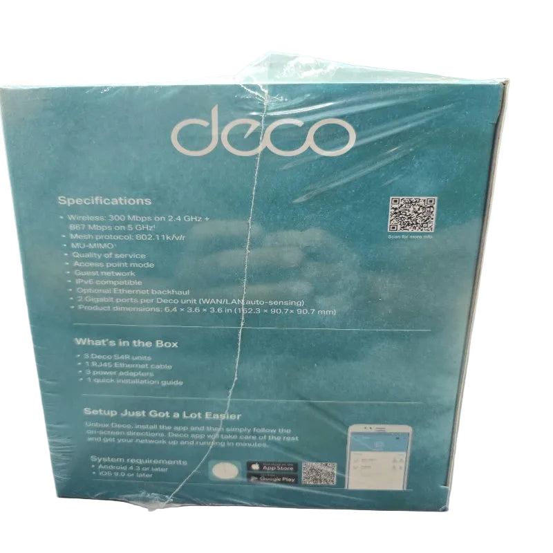 Set 3 Router Repetidor Dual Ac1200 Tp Link Deco S4 Blanco