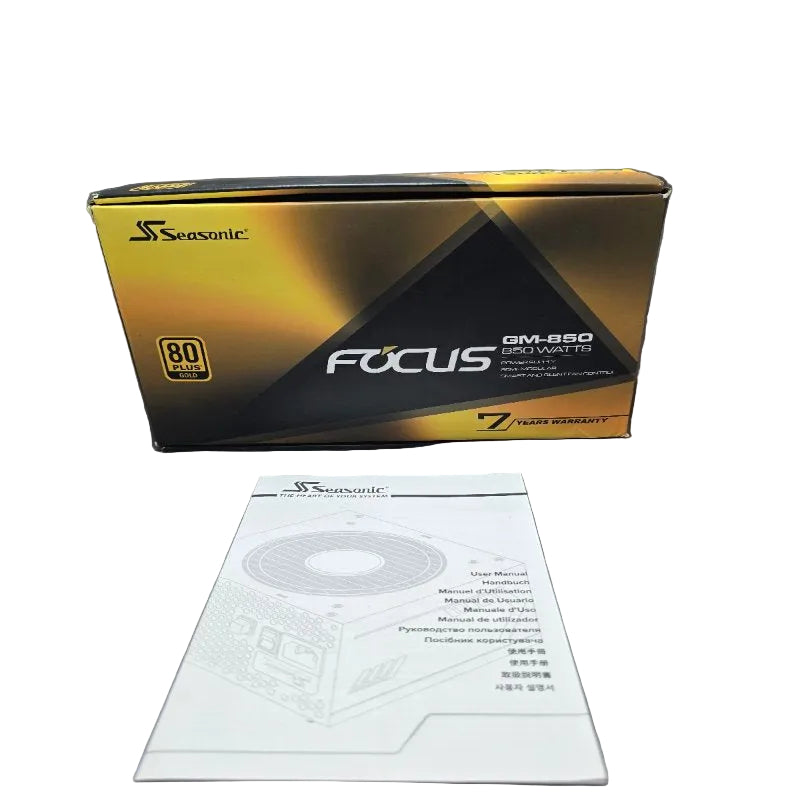 Fuente De Poder Semi Modular  80 Plus Gold Seasonic Focus Gm-850 Negro 850 W