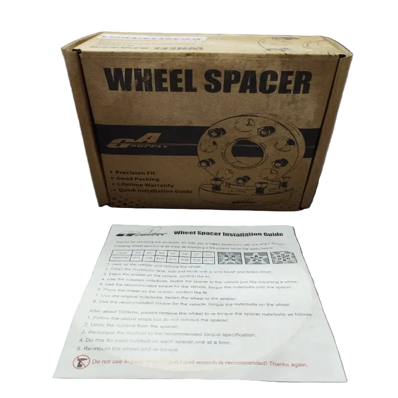 Par De Espaciador De Rueda Ga Supply 5x114. 3-66. 1-12125 - 25mm Negro