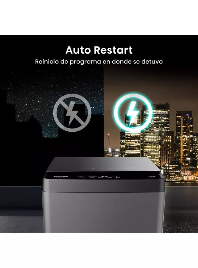 Lavadora Hisense WT1D1030UT Gris Titanio 10 kg