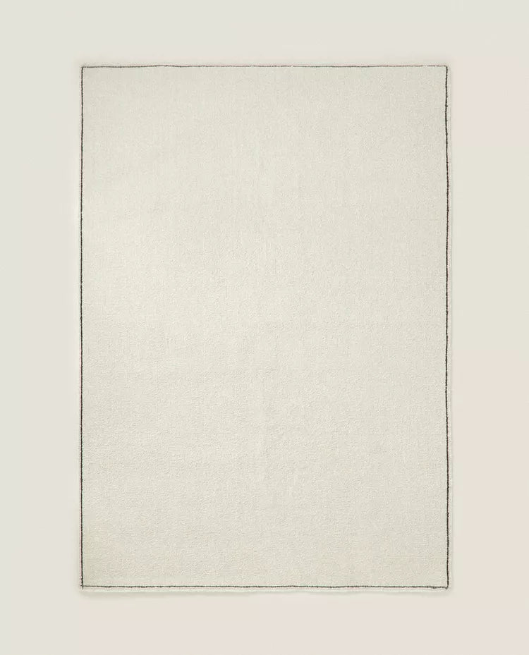 Alfombra Rectangular Zara Home Lana Boucle Blanco 200x300cm