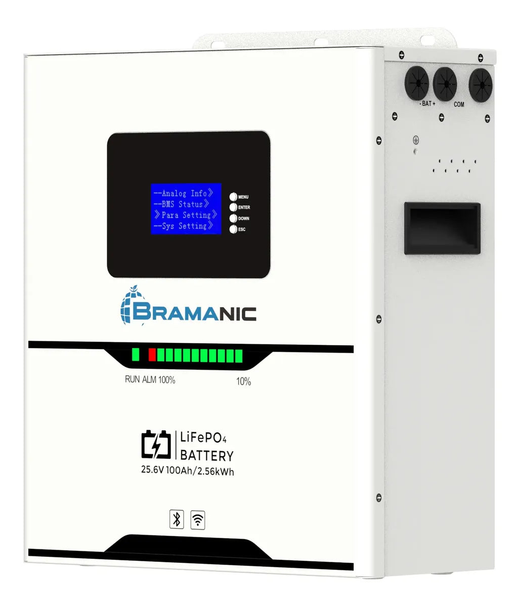 Batería de Litio Bramanic 25.6V 100Ah, Blanco