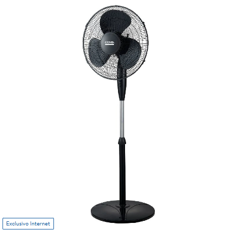 Ventilador de Pedestal Groven RD-40B Negro 16 Pulgadas