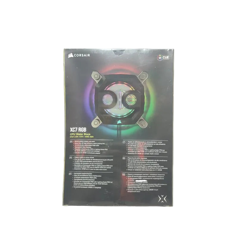 Bloque De Agua Para Cpu Corsair Hydro Series Xc7 Rgb Intel Lga 1200 / Amd Am4
