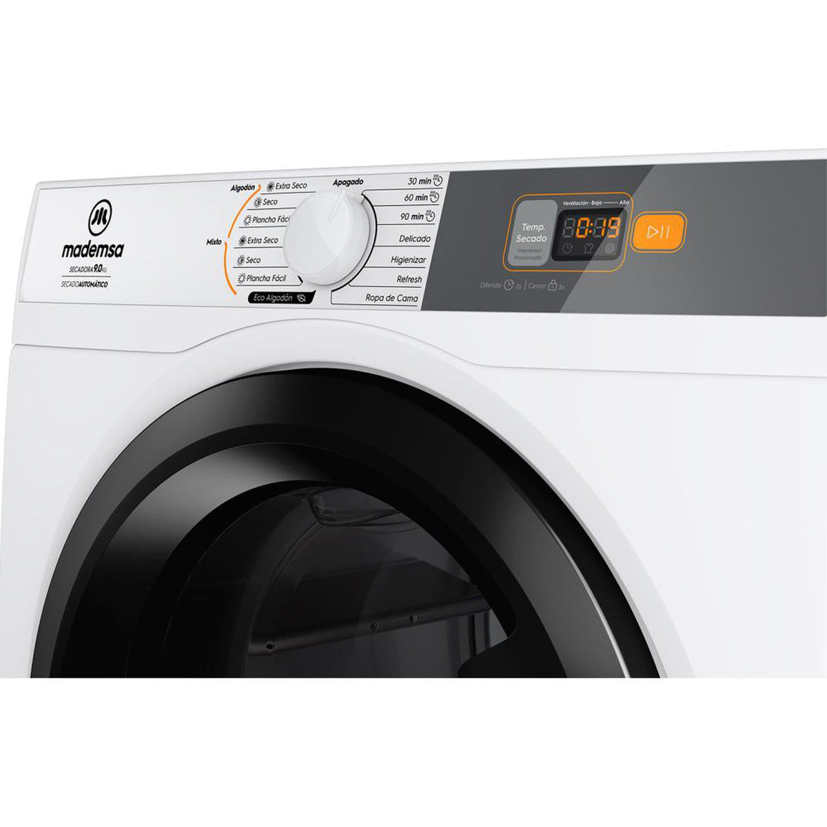 Secadora Mademsa 9DBZGPRO Carga Frontal 9 kg, Blanco