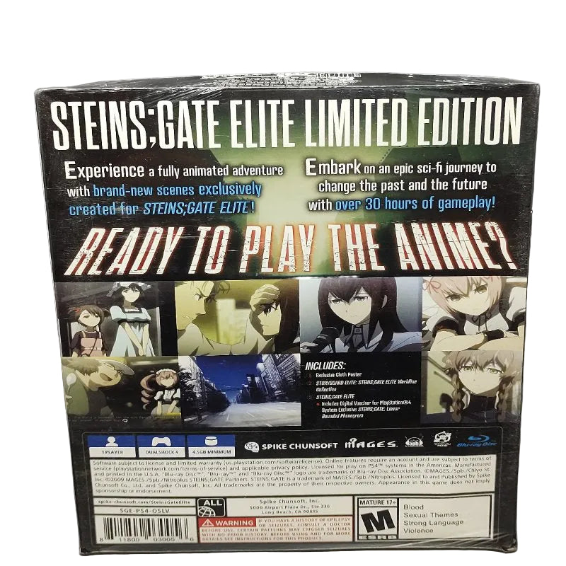 Video Juego Ps4 Steins: Gate Elite Limited Edition