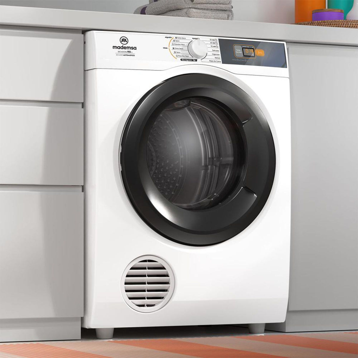 Secadora Mademsa 9DBZGPRO Carga Frontal 9 kg, Blanco
