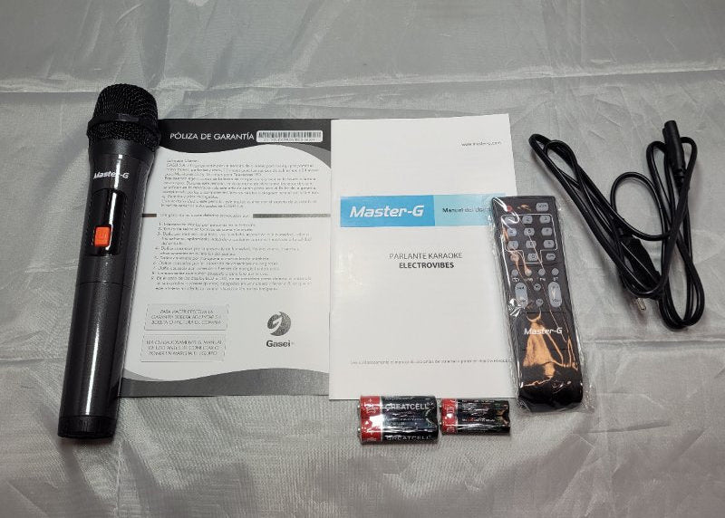 Parlante Bluetooth Karaoke Master-G Electrovibes 8" X2 16.000 Watts
