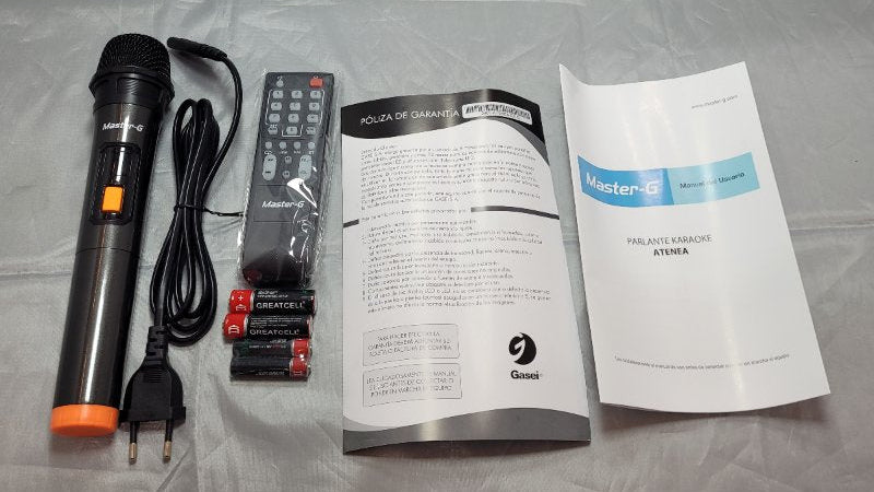 Parlante Bluetooth Karaoke Master G Atenea 8"X2 16.000 Watts