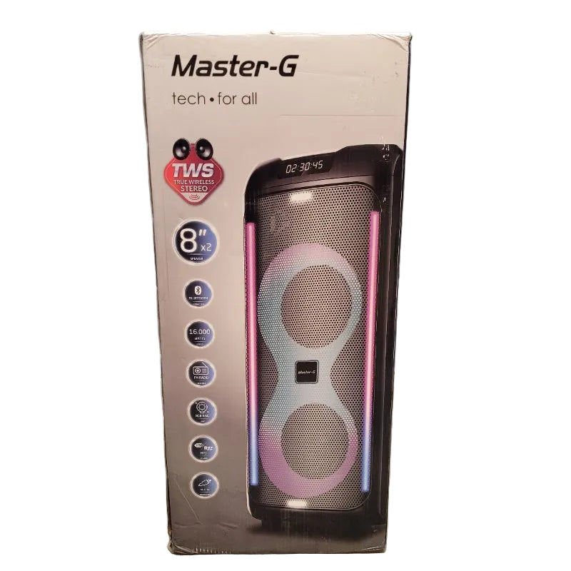 Parlante Bluetooth Karaoke Master G Atenea 8"X2 16.000 Watts