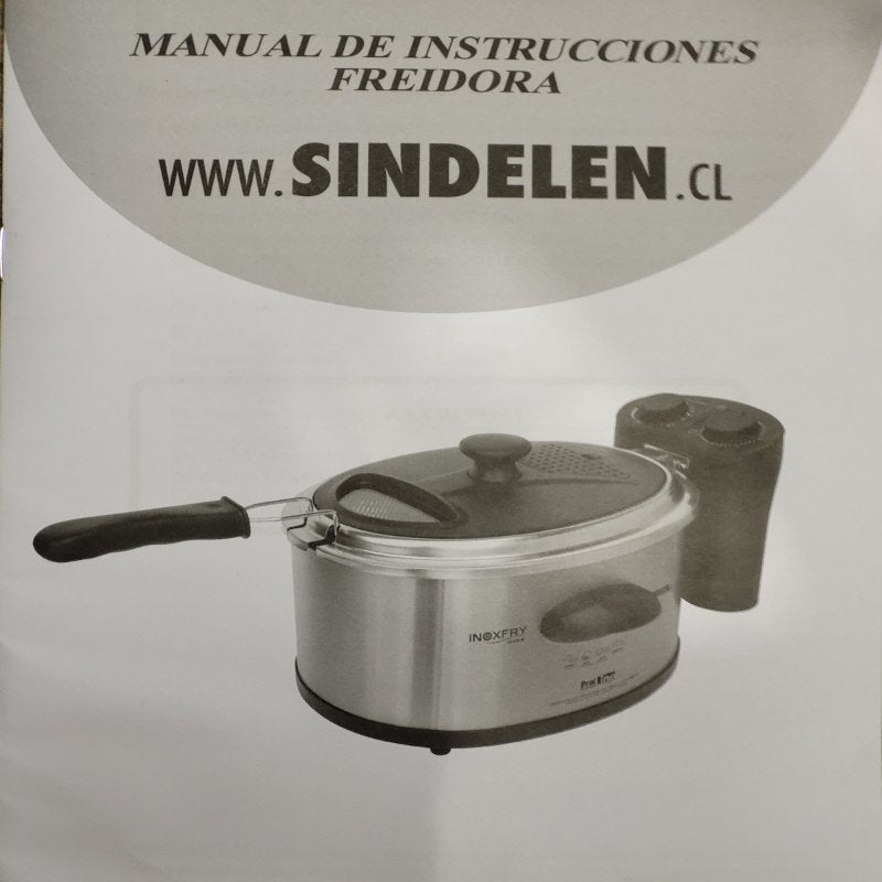Freidora Eléctrica Sindelen Fe-4000 Inox Fry 4 Lt 2000w