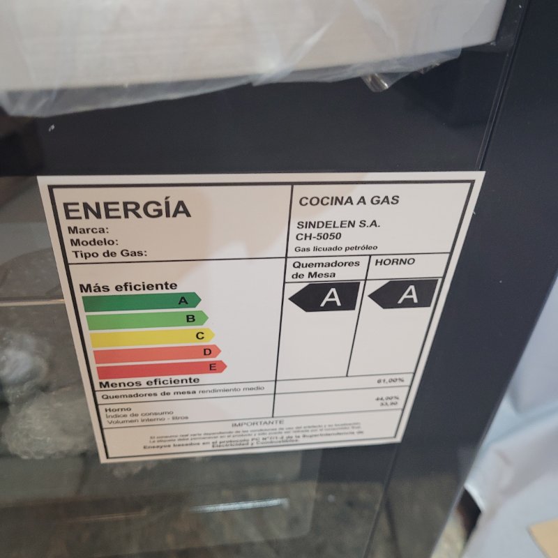 Cocina  A Gas 4 Platos Sindelen Ch-5050 Negra