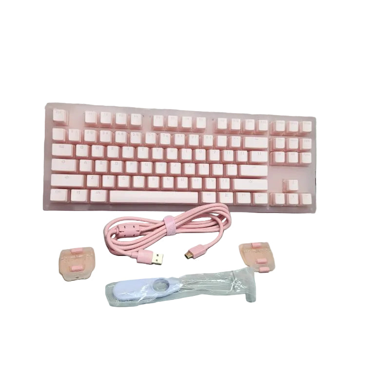 Teclado Mecánico Con Cable Epomaker Akko Sakura De 87 teclas Rgb Ptb Piding Rosa