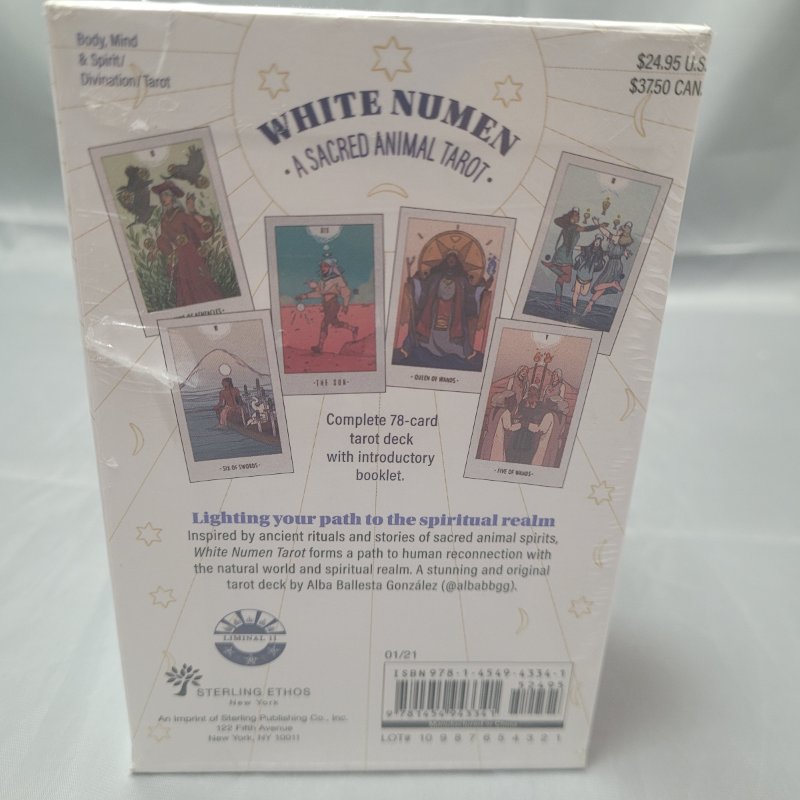 Tarot Números Blancos Animal Sagrado Liminal 11 - Mazo de Cartas de Tarot con Numerología y Animales Sagrados