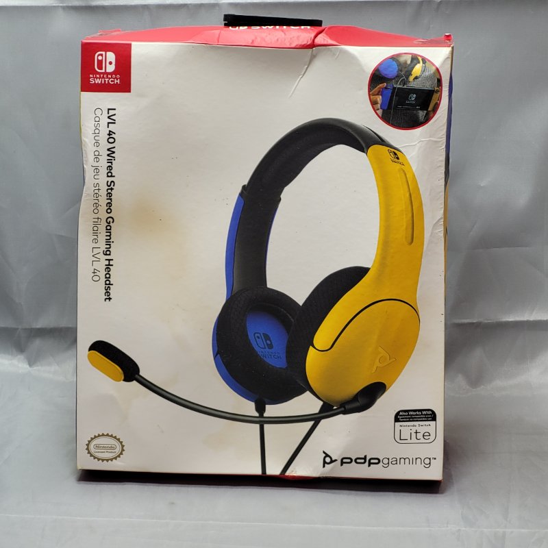 Audífonos Gamer Filaire LVL40 Stereo con Cable para Nintendo Switch - Color Amarillo con azul