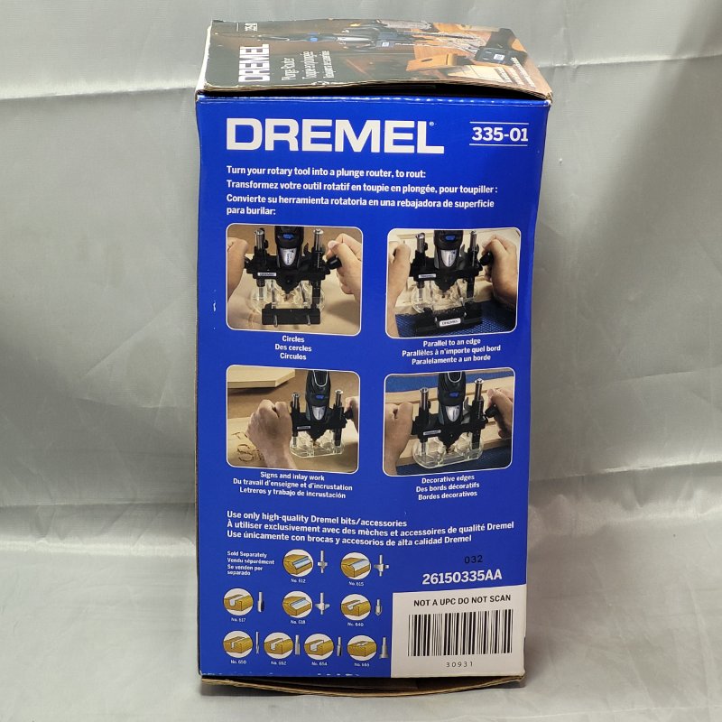 Fresadora de Inmersión Dremel 335-01 - Herramienta de Precisión para Trabajos en Madera, Plástico y Metal