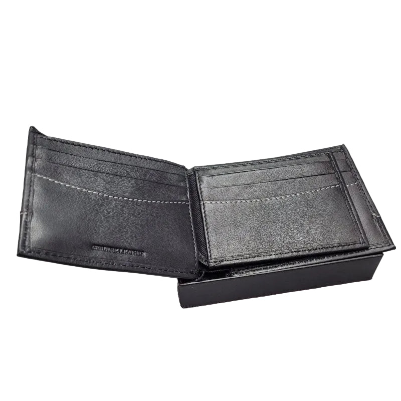 Billetera Guess en Cuero Genuino Original - Color Negro