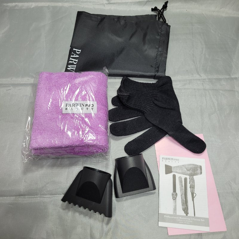 Set Secador + Alisador Parwin Pro Beauty 3 En 1 Galaxia 3 Piezas