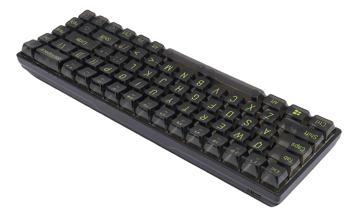 Teclado Mecánico Gamer 68 Teclas Transparente