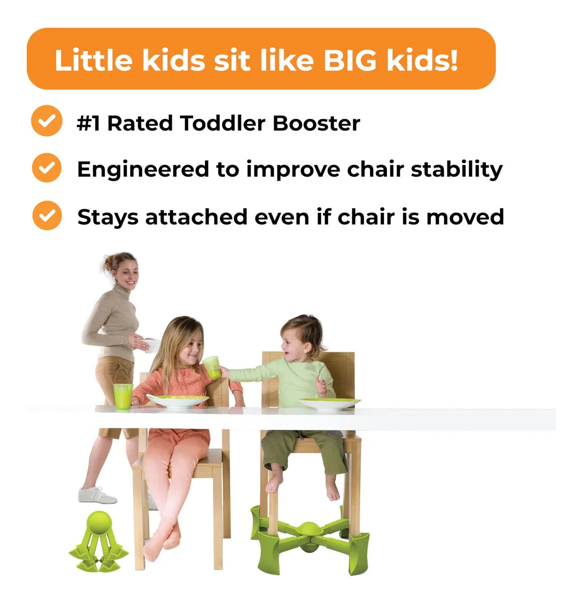 Elevador Para Silla Kaboost 2 A 6 Años Green 300 Lbs