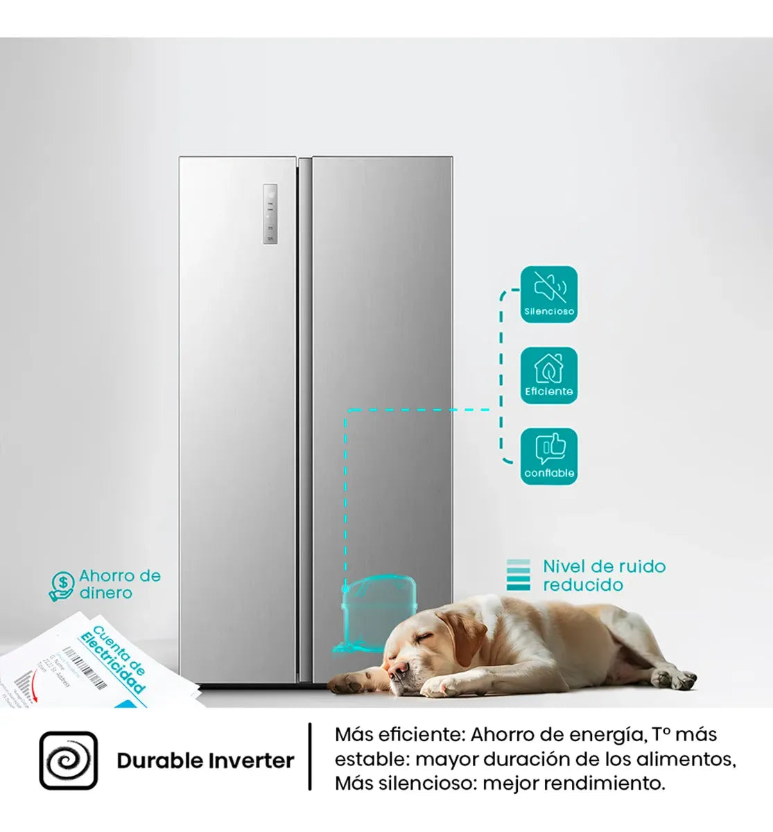 Refrigerador Hisense RS3P558NECF 544 Litros Inox