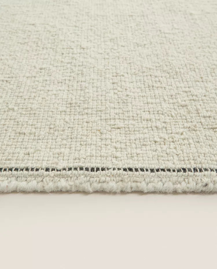 Alfombra Rectangular Zara Home Lana Boucle Blanco 200x300cm