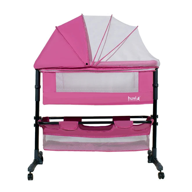 Cuna Colecho Bebesit Hovi Cozy con Colchón y Mosquitero, Rosado
