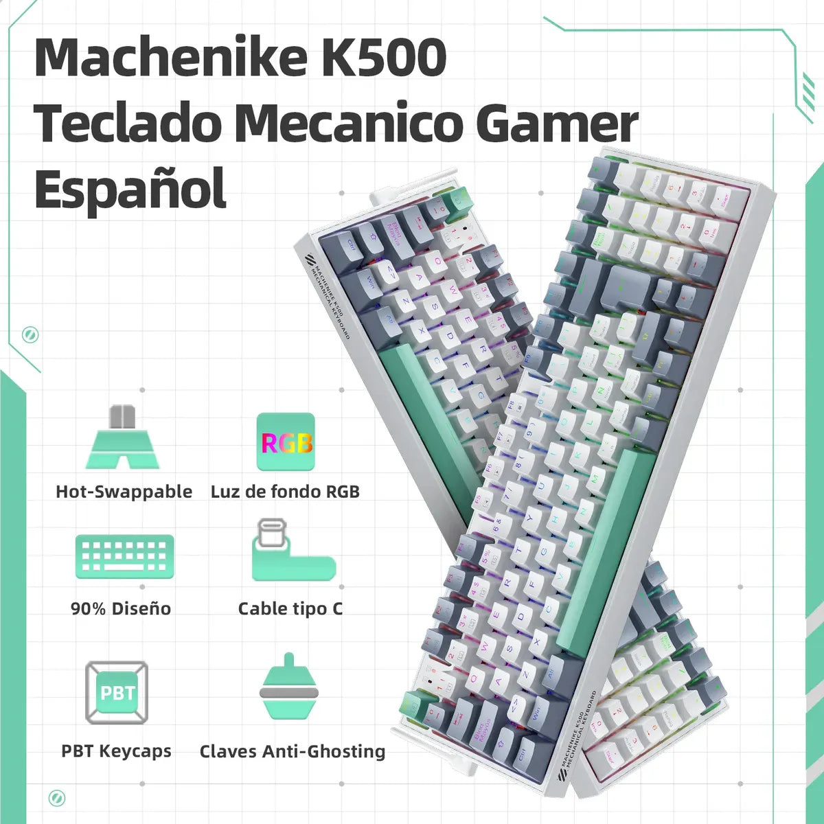 Teclado Mecánico RGB Machenike K500-B94