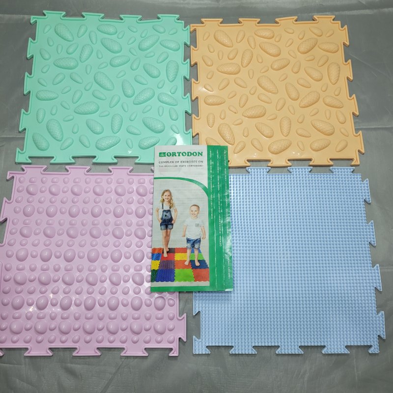 Juego De Tapetes Modulares Sensoriales Ortodon Pastel 8
