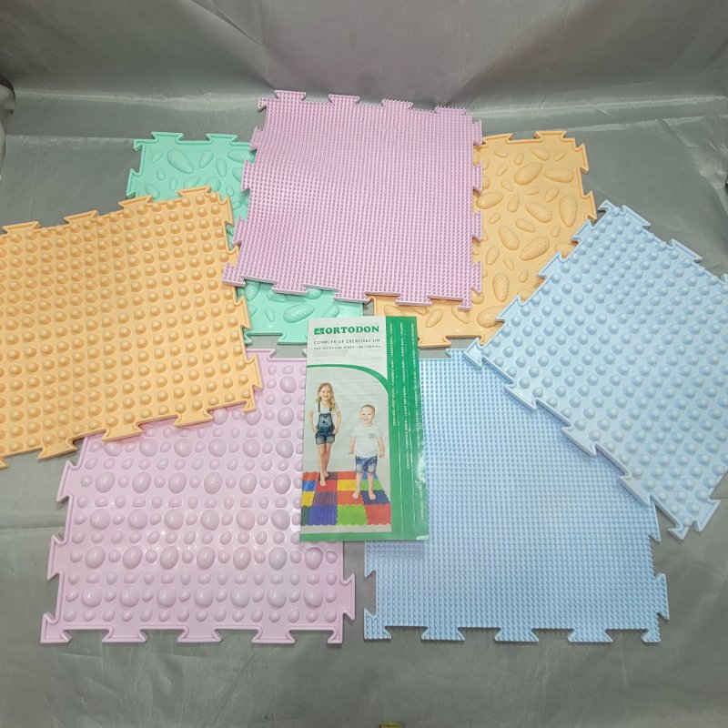 Juego De Tapetes Modulares Sensoriales Ortodon Pastel 8