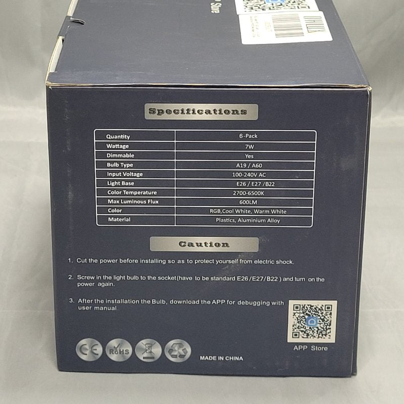 Pack de 6 Bombillas LED Inteligentes Ohlux