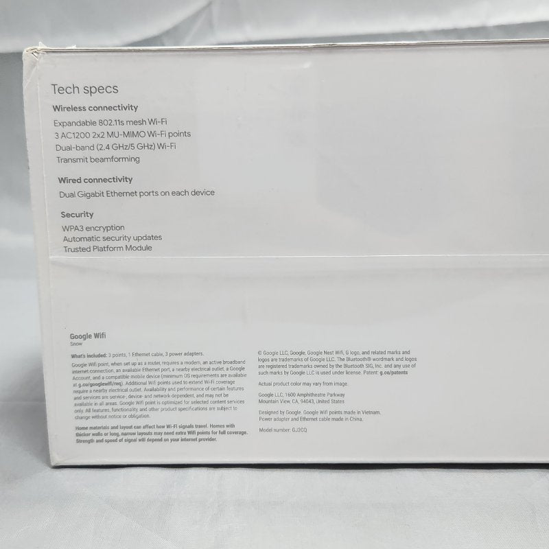 Sistema Wi-Fi Mesh Google Mesh Nieve Blanco Pack X 3 Unidades