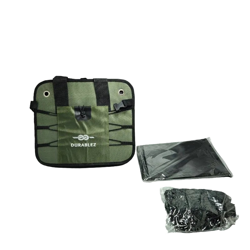 Organizador de Maletero con Malla Durable, Almohadillas Antideslizantes y Ganchos Inoxidables - Mantén tu Auto Ordenado