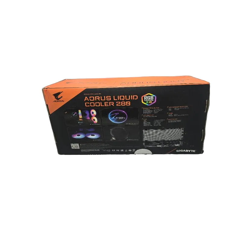 Refrigeración Liquida Aorus Waterforce X 280, Lcd Circular, Rgb Fusion 2.0, Gigabyte Aorus Liquid Cooler Negro