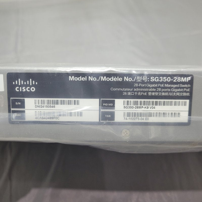 Switch 24 Puertos Cisco Series 350-28mpk9na Gris