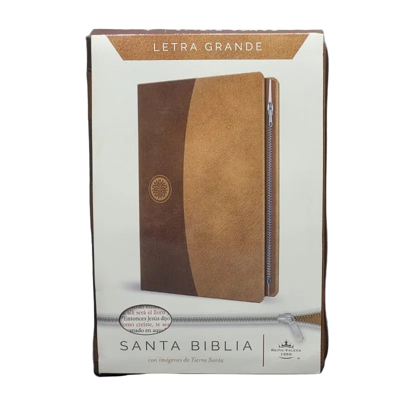 Biblia Reina-Valera 1960 Letra Grande, Cierre Magnético, Símil Piel Marrón