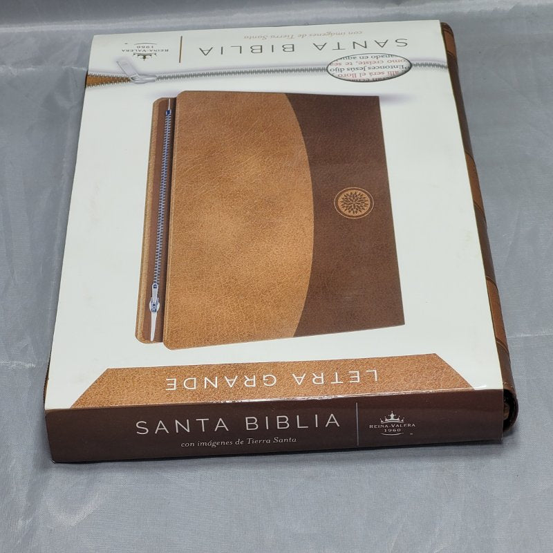 Biblia Reina-Valera 1960 Letra Grande, Cierre Magnético, Símil Piel Marrón