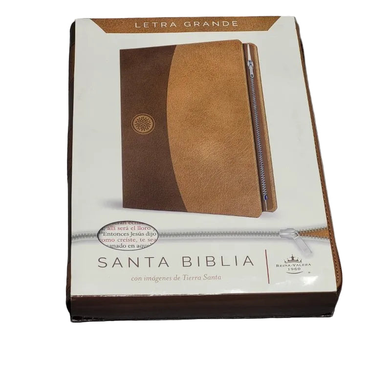 Biblia Reina-Valera 1960 Letra Grande, Cierre Magnético, Símil Piel Marrón