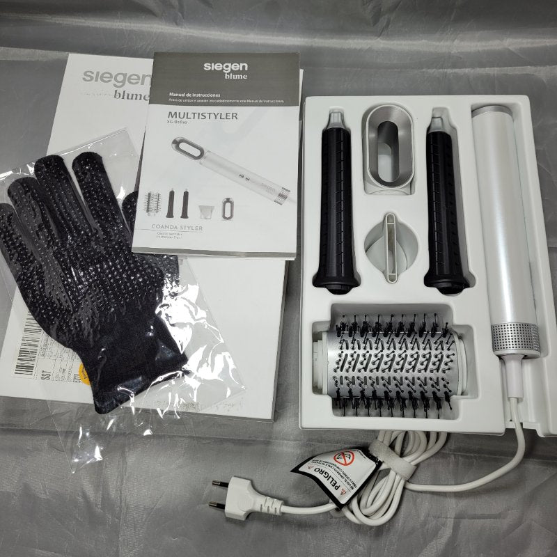 Cepillo Alisador Siegen Blume Coanda Styler 5 En 1  Sg-B2810 Blanco