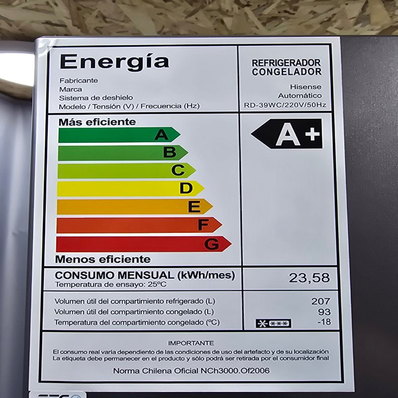 Refrigerador Hisense Rd-39wc Silver 300 Lts