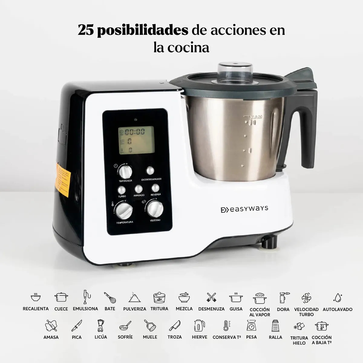 Robot de Cocina Kitchen Pro Easyways SPM-128J 1800W