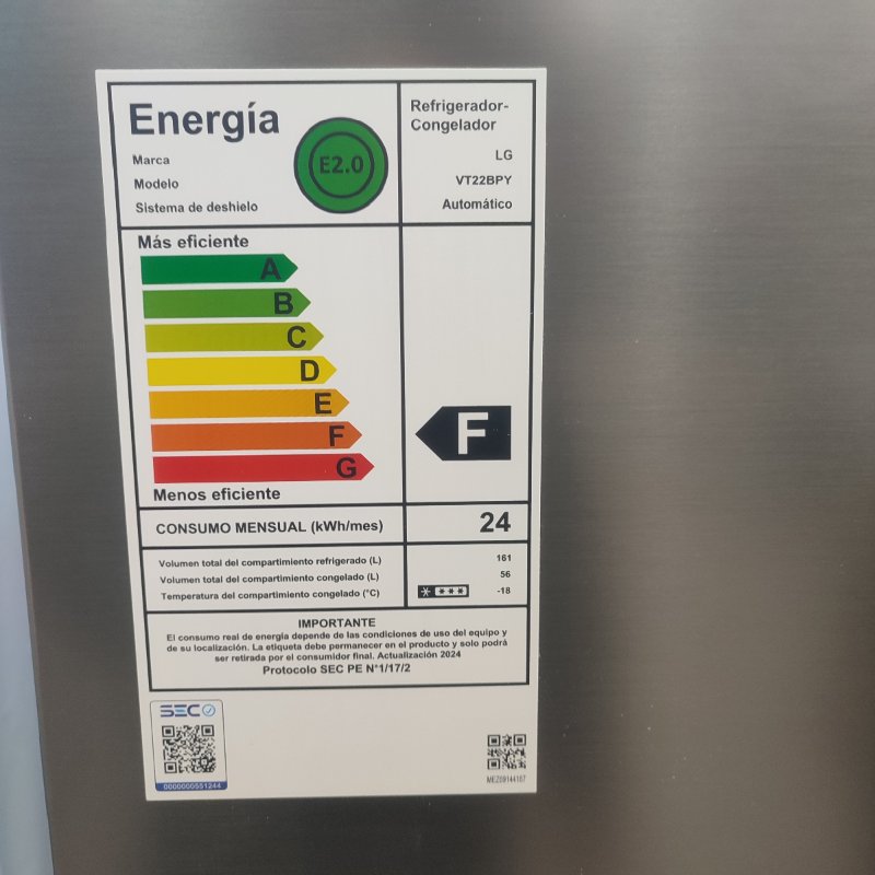 Refrigerador LG Top Freezer Vt22bpy Silver 217 L