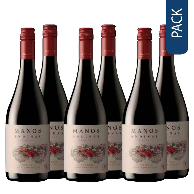 Pack 6 vinos manos andinas pinot noir 2019