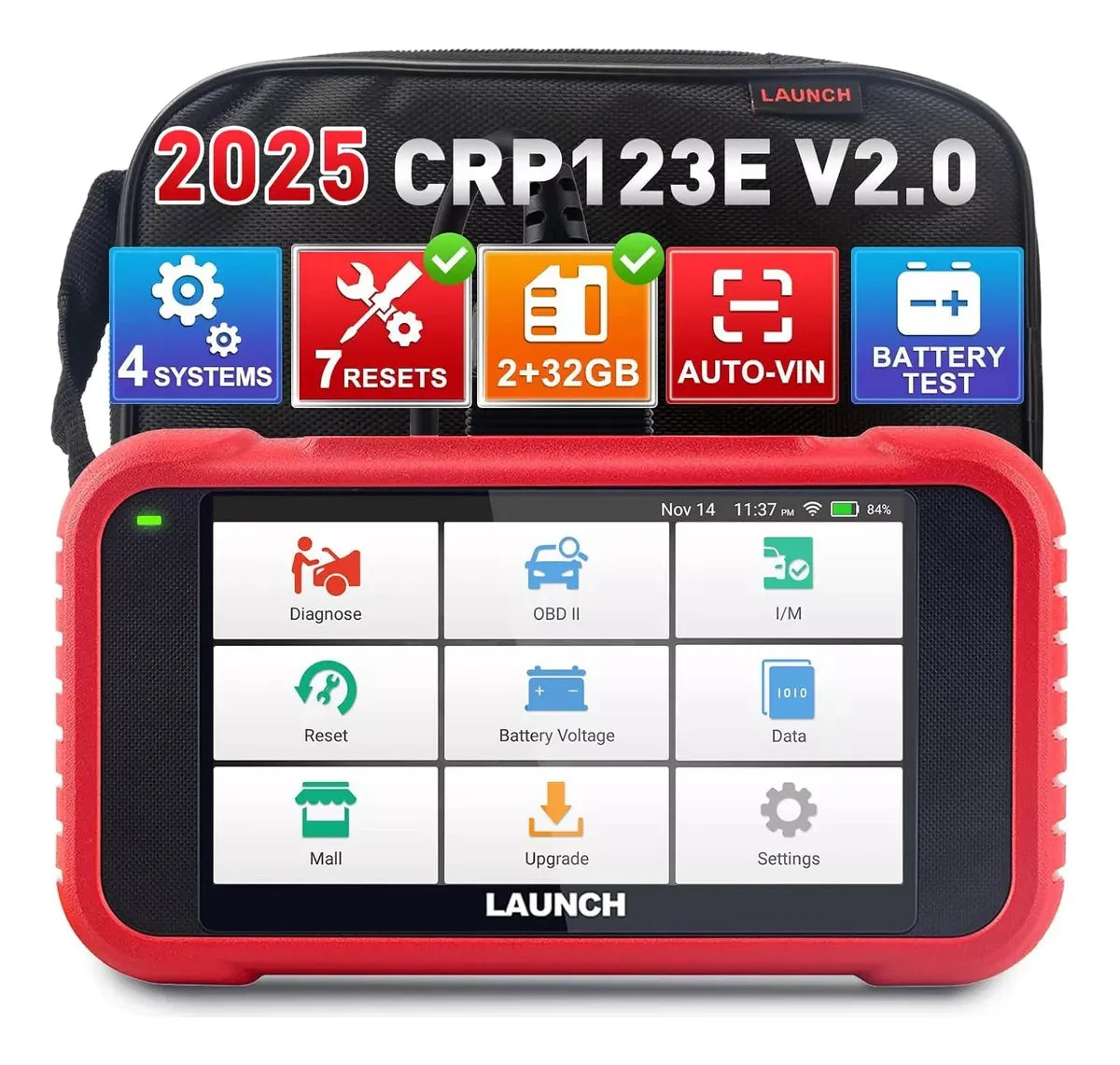 Scanner Automotriz Profesional Launch Crp123e V2.0 Rojo