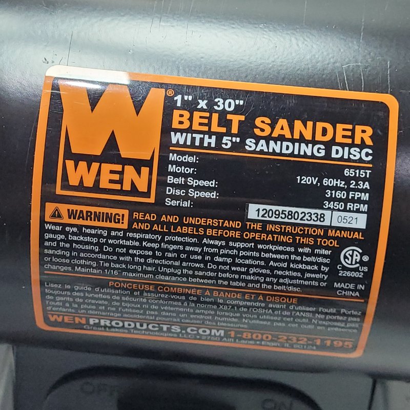 Lijadora de Banda WEN 6515T
