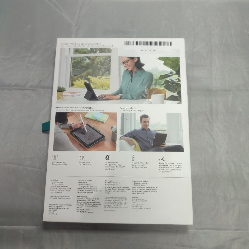 Funda con Teclado Logitech Slim Folio para iPad (7ma Generación) - Graphite