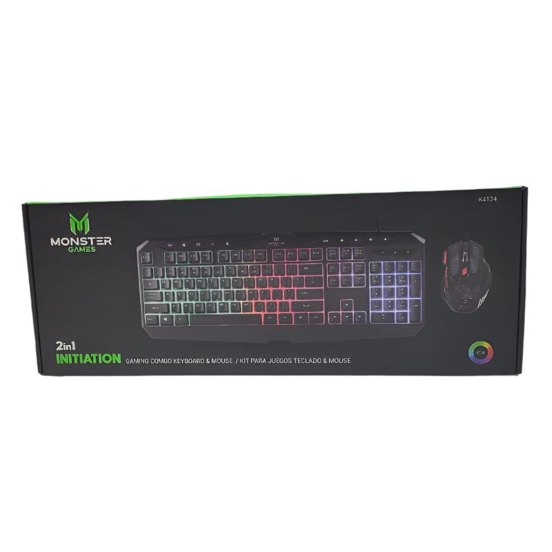 Kit Teclado + Mouse De Gamer Monster Games 2 En 1  Initiation