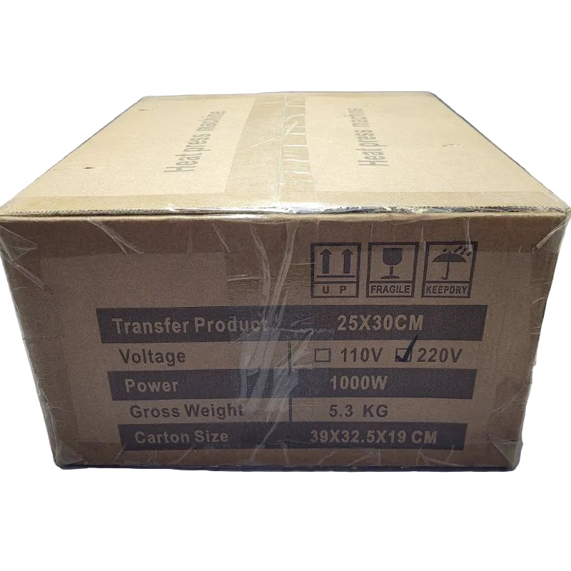 Plancha Portátil Estampadora Sublimadora Hoby Easypress 25x30 cm