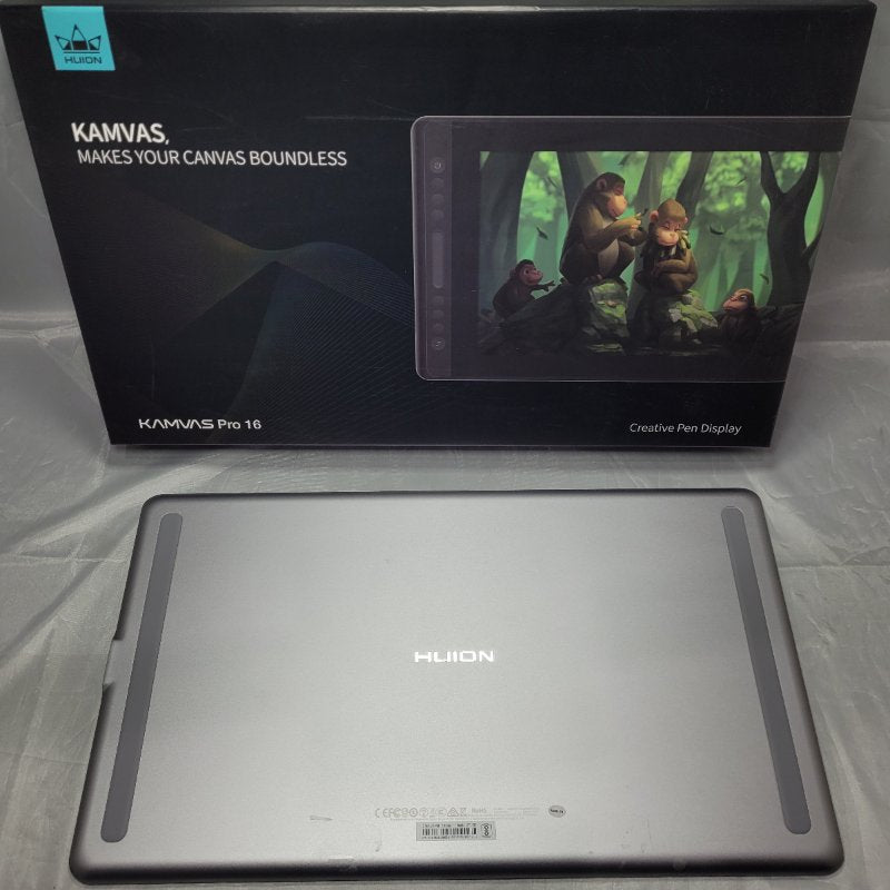 Tableta Digitalizadora Gráfica Huion Kamvas Pro 16 con Soporte Gris